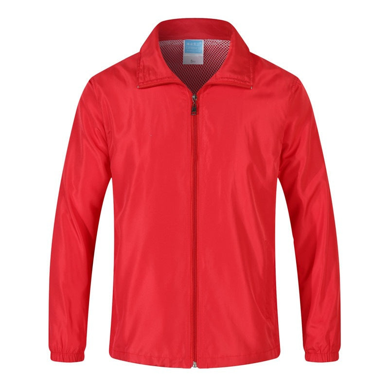Men's Lightweight Windbreaker with Mesh Lining, Stand Collar & Elastic Hem Mune Fashion