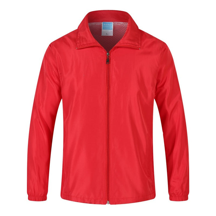 Men's Lightweight Windbreaker with Mesh Lining, Stand Collar & Elastic Hem Mune Fashion