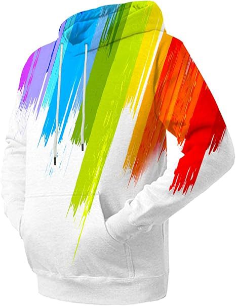 Women's Colorful Hoodie with Creative Splash Designs Mune Fashion