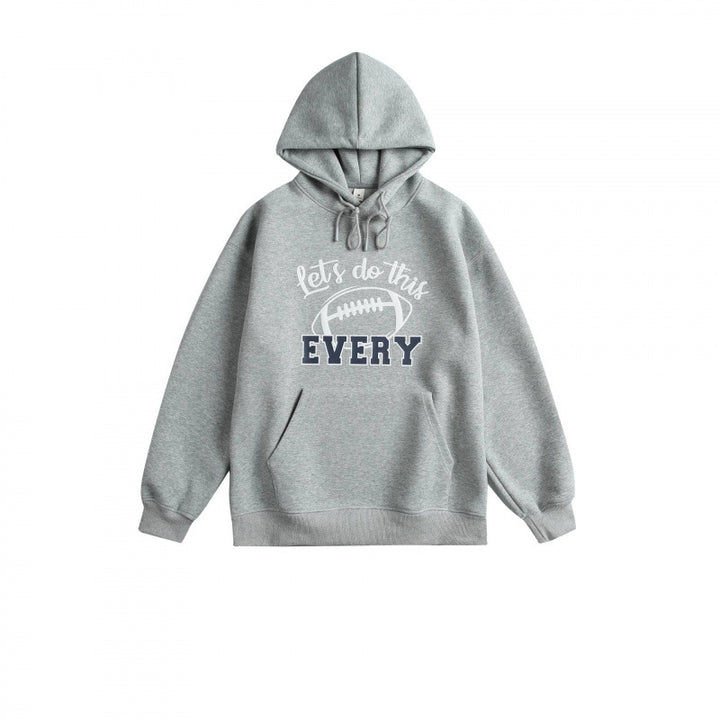 Unisex Oversized Hoodie with College Print and Kangaroo Pocket Mune Fashion