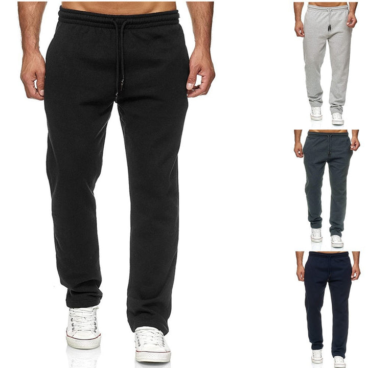 Men's straight-cut jogging pants with brushed fleece on the inside, high comfort waistband and drawstring Mune Fashion