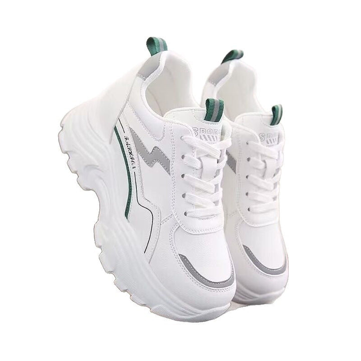 Women's Sporty Sneakers with Elastic Upper and Padded Sole Mune Fashion