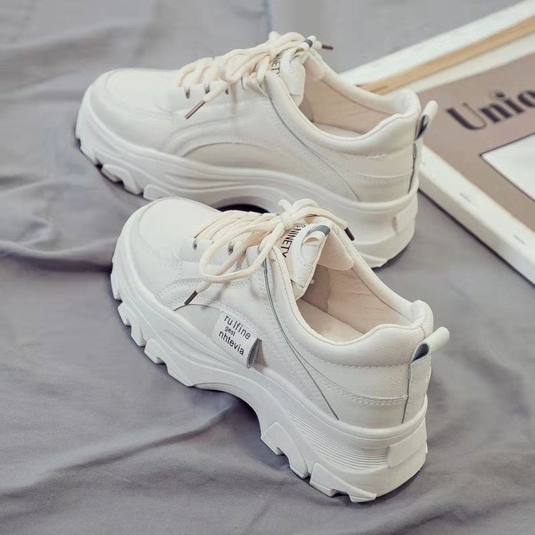Women's Chunky Sneakers with Non-Slip Sole and Breathable Upper Material Mune Fashion