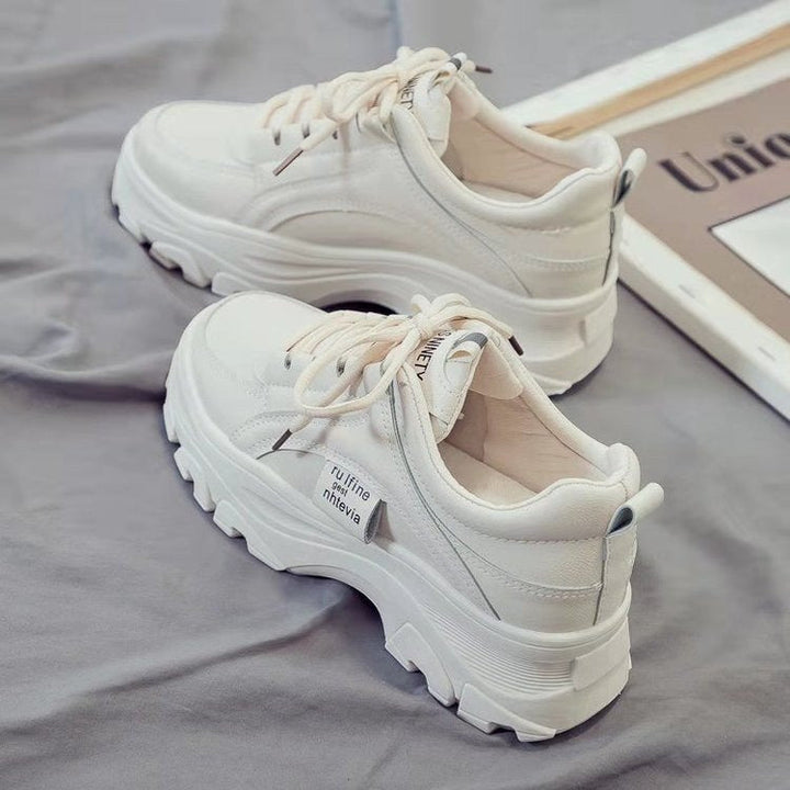 Women's Chunky Sneakers with Non-Slip Sole and Breathable Upper Material Mune Fashion