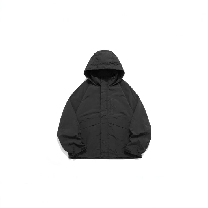 Unisex Wide water-repellent hooded parka with concealed zipper flap and flap pockets Mune Fashion