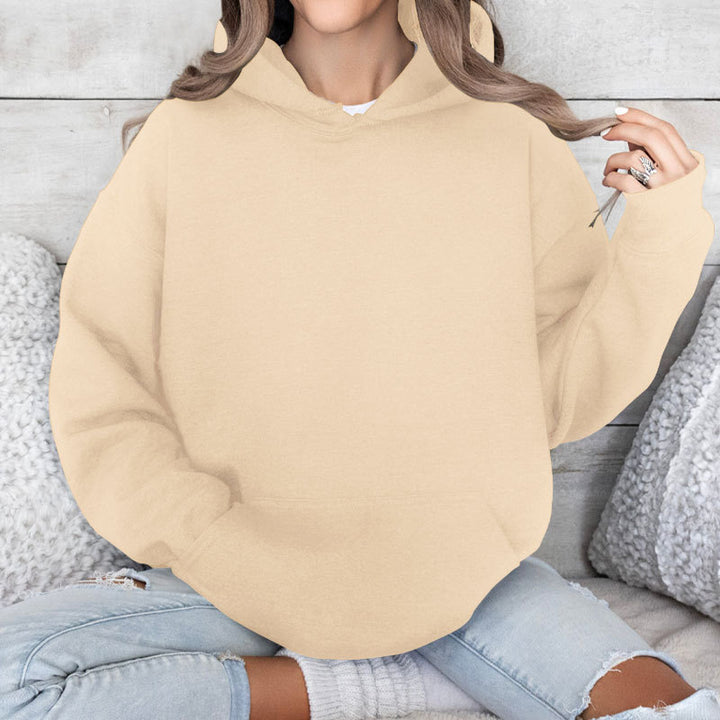 Women's Oversized Hoodie in Cozy Style with Kangaroo Pocket and Rounded Hem Mune Fashion