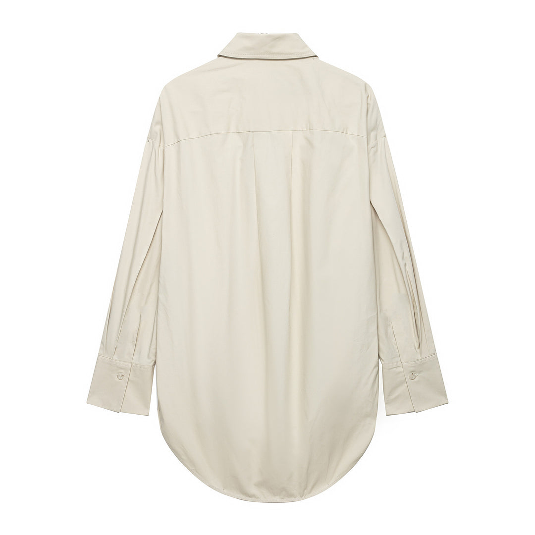 Women Two-Piece Oversized Shirt and Wide Pleated Trousers Set Mune Fashion