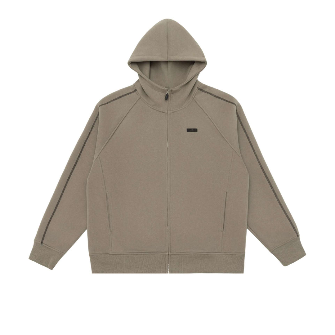 Unisex Oversize Zip Hoodie with Raglan Seams and Ribbed Cuffs Mune Fashion