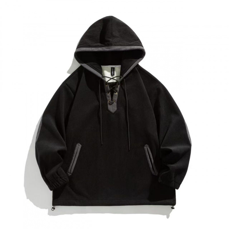 Unisex Oversize Hoodie with Lacing and Kangaroo Pockets Mune Fashion