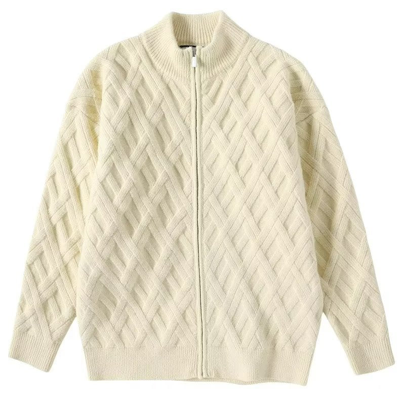 Women's cardigan with elegant cable knit pattern Mune Fashion