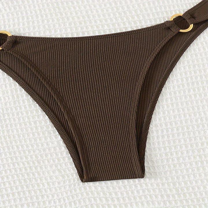 Women's Triangle Bikini with Adjustable Straps and Elegant Ring Design Mune Fashion