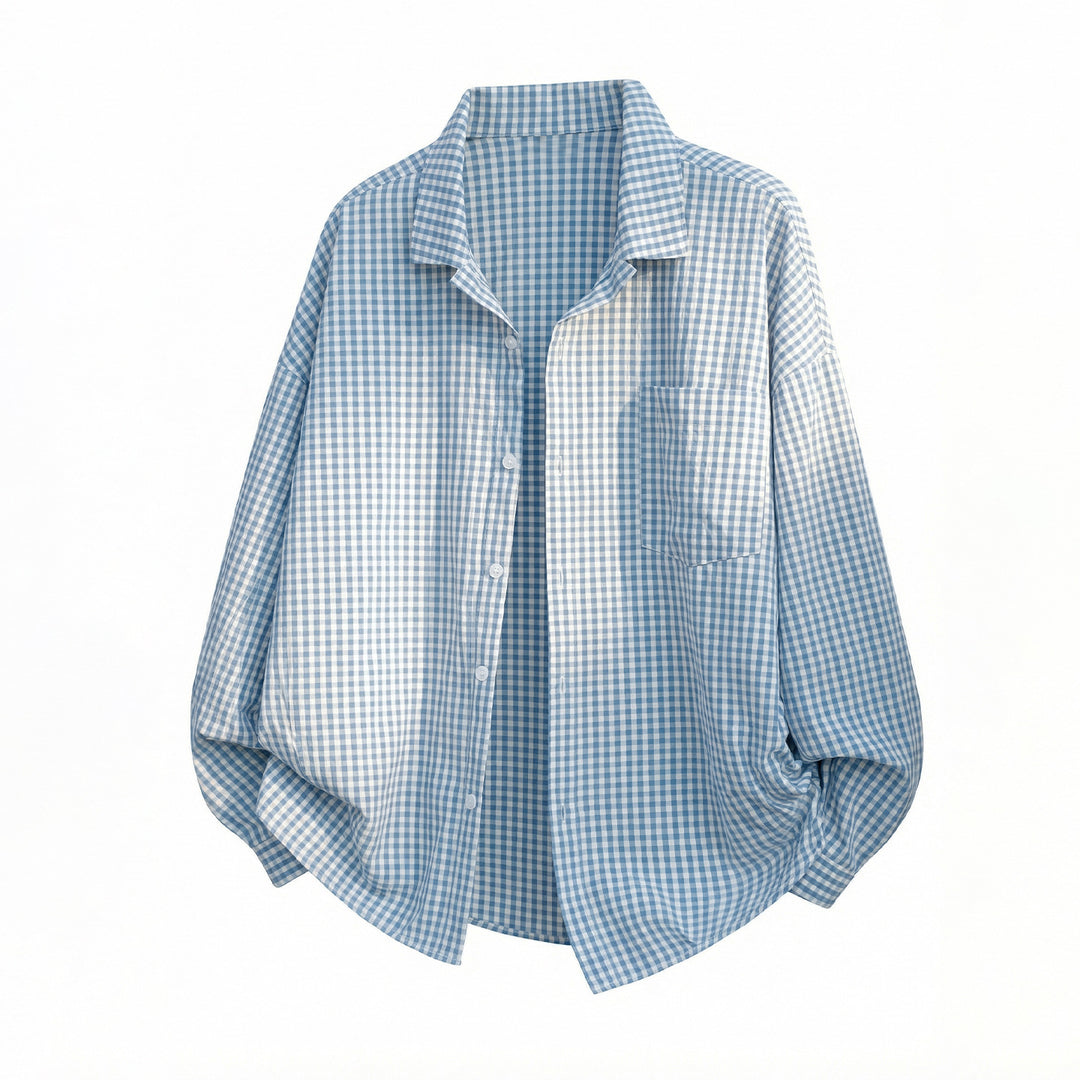 Unisex Locker cut Vichy check shirt with chest pocket Mune Fashion