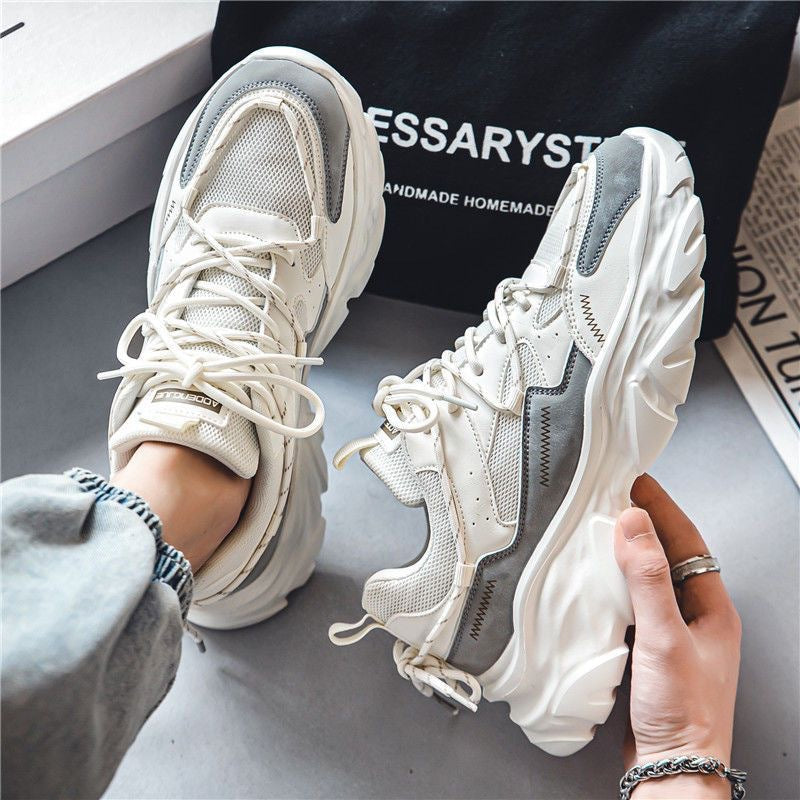 Women's trendy chunky sneakers with breathable surface structure and reinforced heel area Mune Fashion