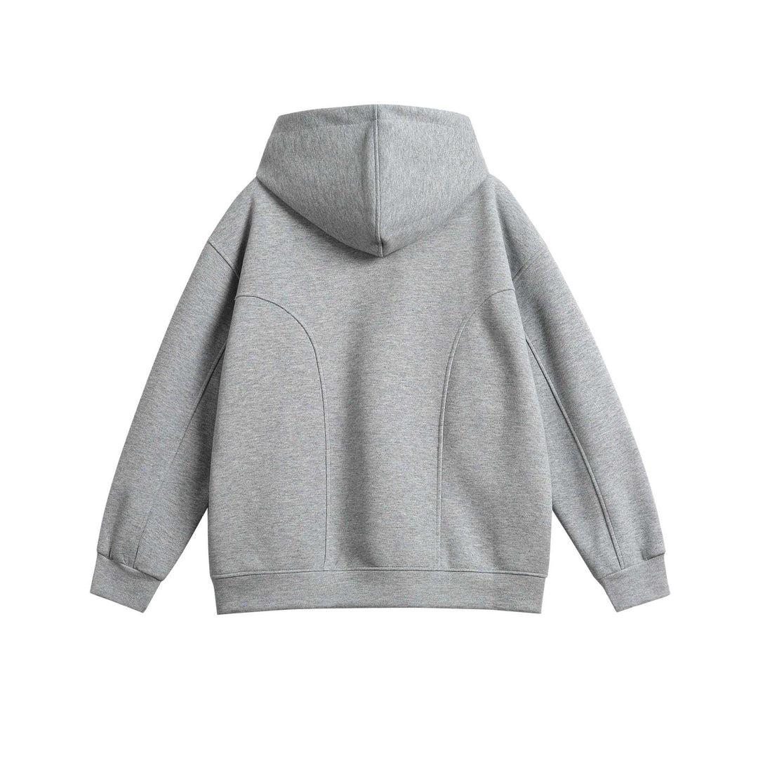 Unisex Oversize Hoodie with Snap Funnel and Seams Mune Fashion