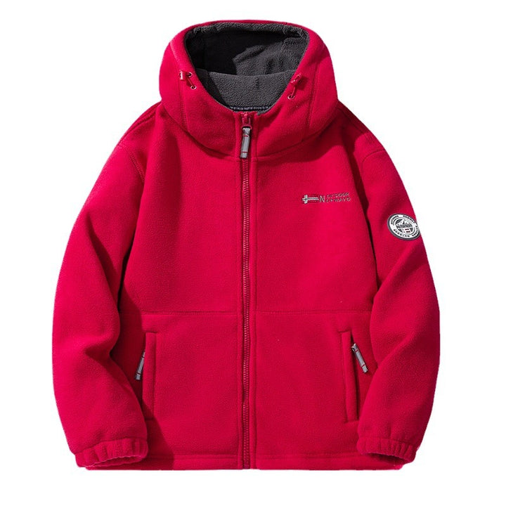 Men's fleece jacket with detachable hood Mune Fashion