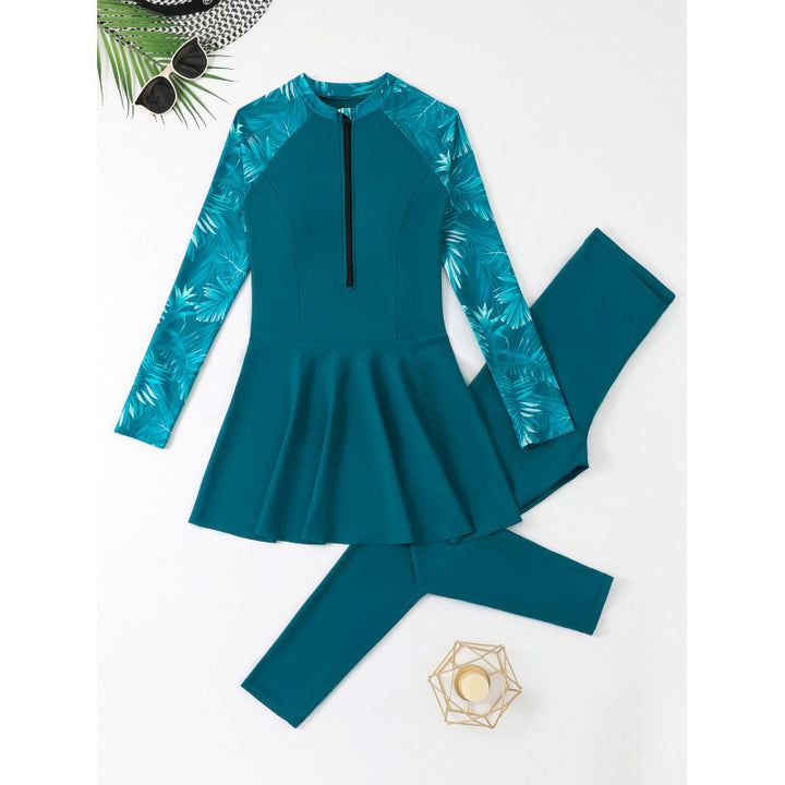 Women's swimsuit with stylish skirt and long sleeves Mune Fashion