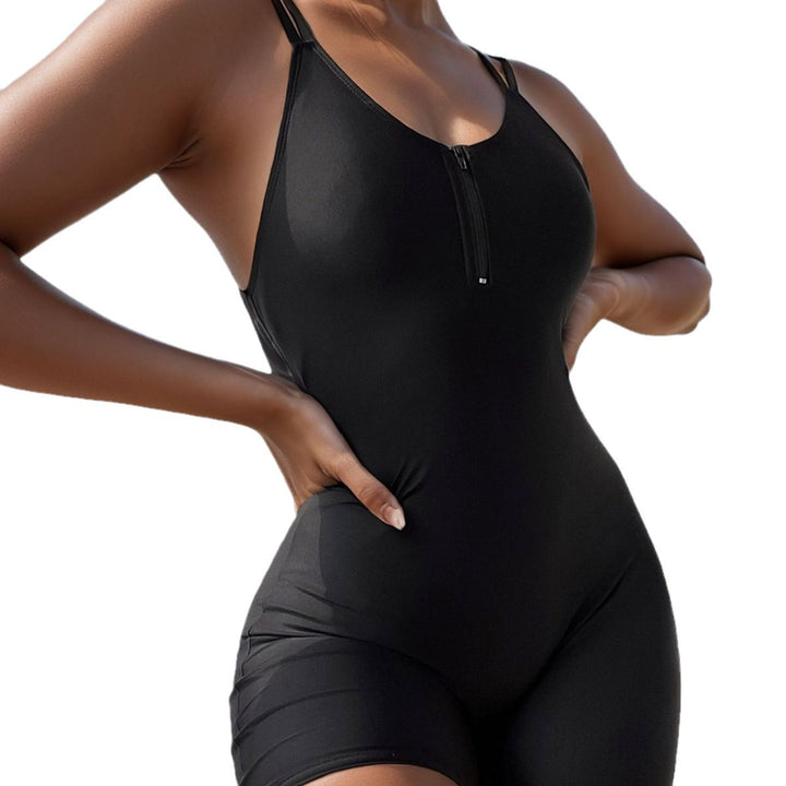 Ladies sporty jumpsuit with zipper Mune Fashion
