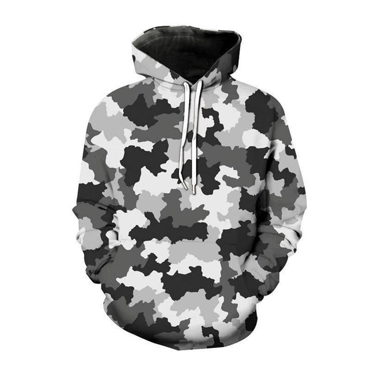 Women's hooded sweatshirt with modern camouflage pattern Mune Fashion