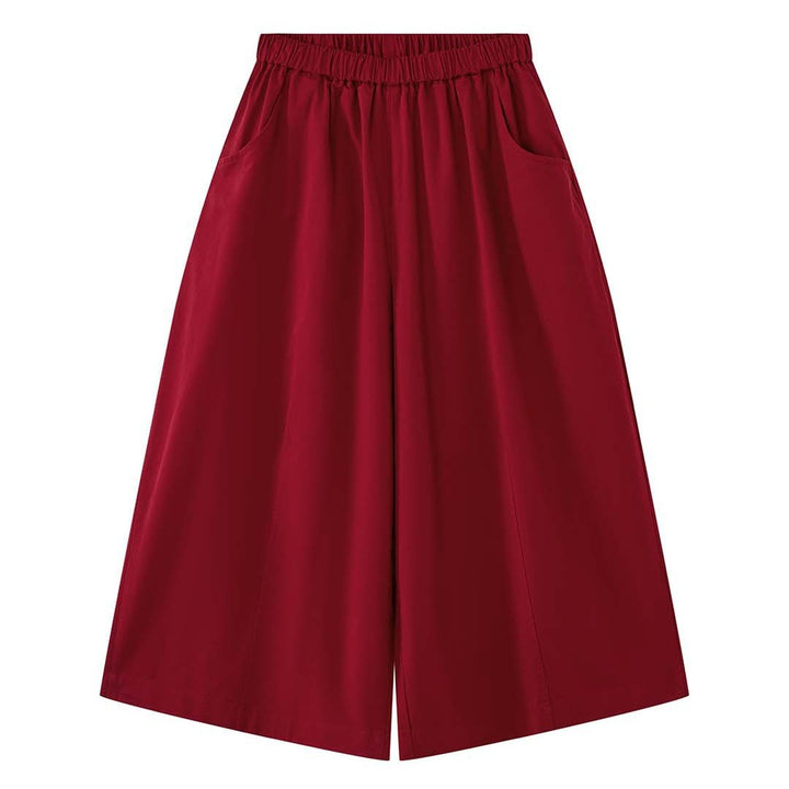Women Extra-wide Balloon Culotte made of cotton twill with drawstring and fold-over waistband Mune Fashion