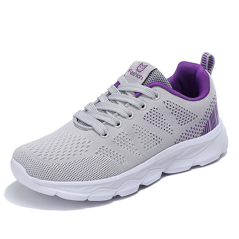 Women's nan comfort knit trainers with shock-absorbing wave outsole and padded heel collar Mune Fashion