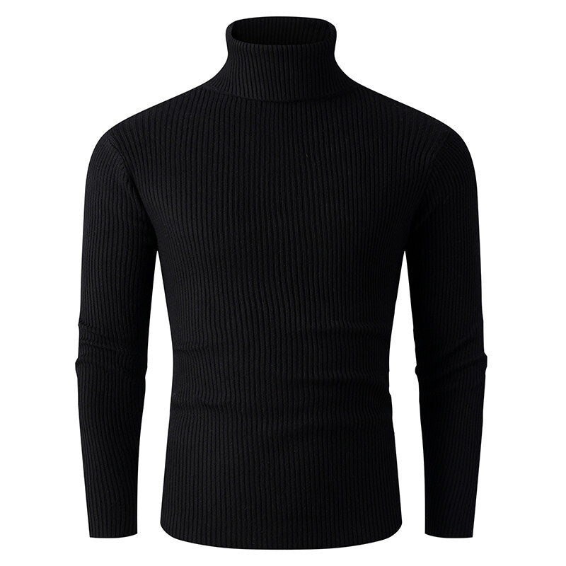 Men's tailored ribbed knit turtleneck sweater Slim Fit Mune Fashion