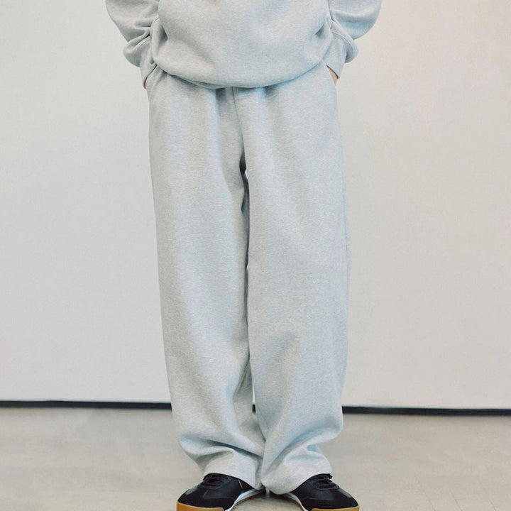 Women's Wide-Leg Relaxed Pants with High Comfort Waistband, Side Pockets and Soft Fleece Lining Mune Fashion