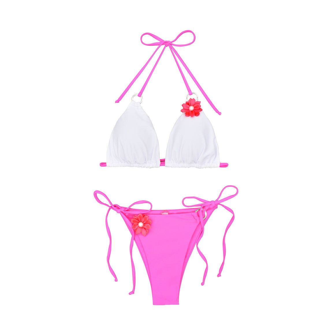 Women's bikini with playful floral motif and adjustable straps Mune Fashion
