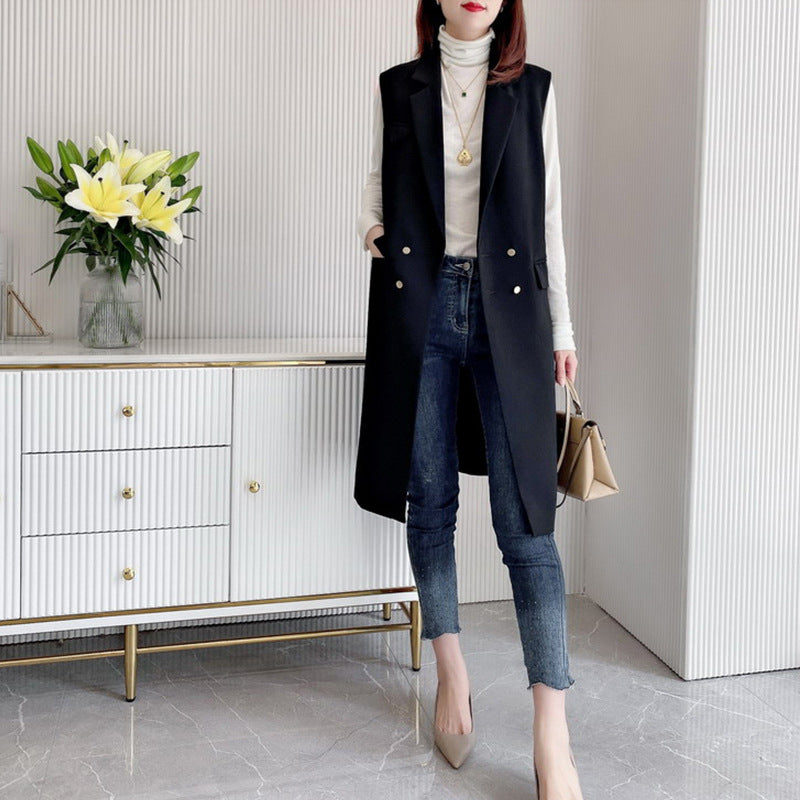 Ladies Elegant Waistcoat with Belt Mune Fashion