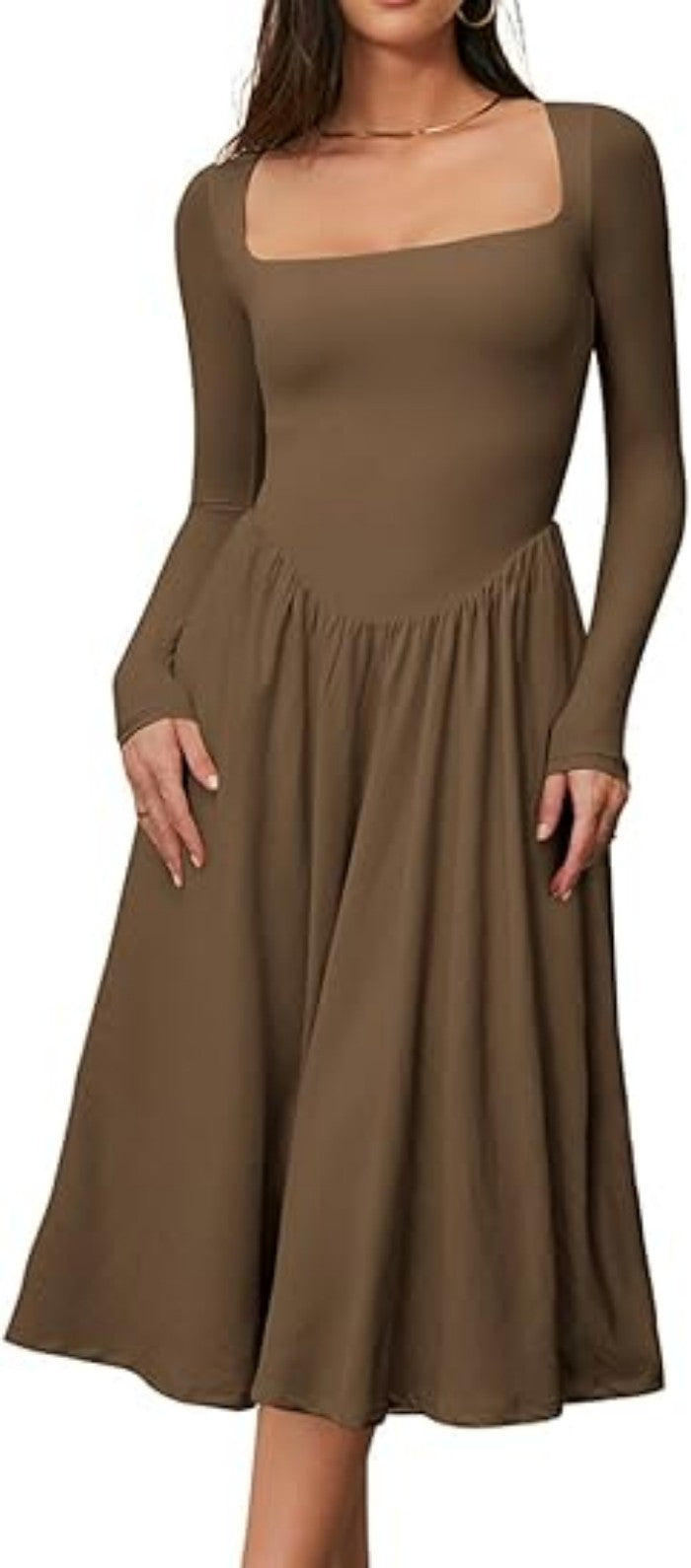 Women's Elegant Long Sleeve Summer Dress Mune Fashion