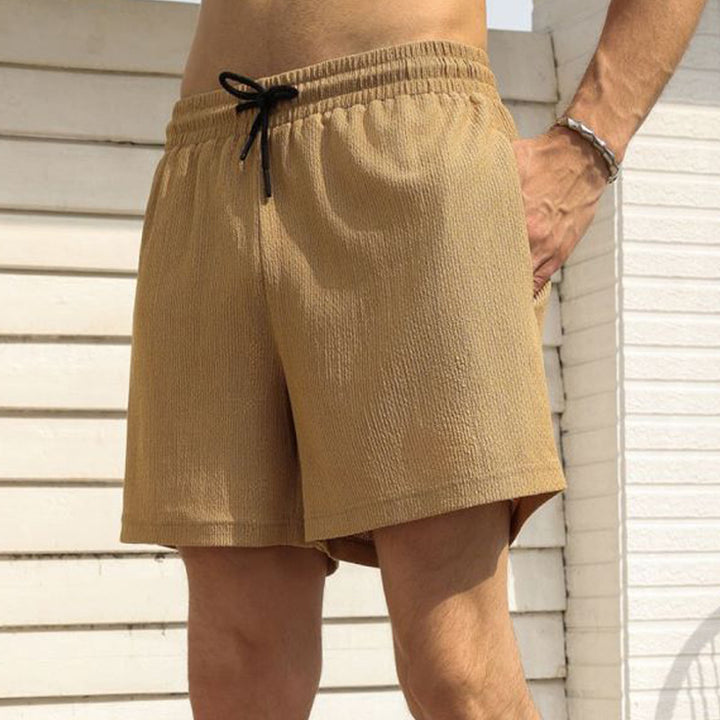 Men's nano two-layer swim shorts with inner compression shorts and side smartphone pocket Mune Fashion