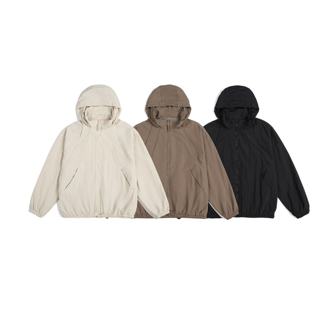 Unisex Lightweight Hooded Jacket in Oversize Parka Style with Drawstring Waist Mune Fashion