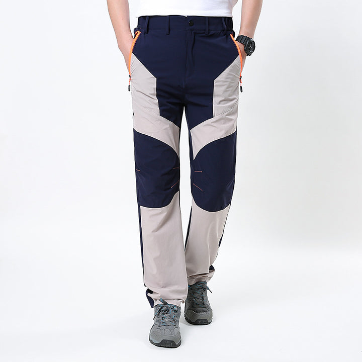 Men's robust trekking pants with reinforced knee areas, elastic waistband, and water-repellent stretch material Mune Fashion