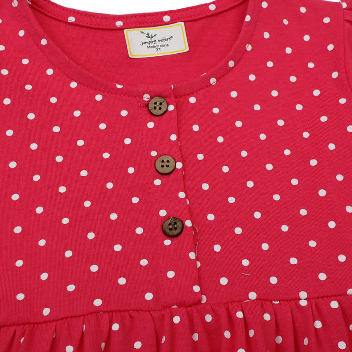 Girl dress with cute horse motif and dots Mune Fashion
