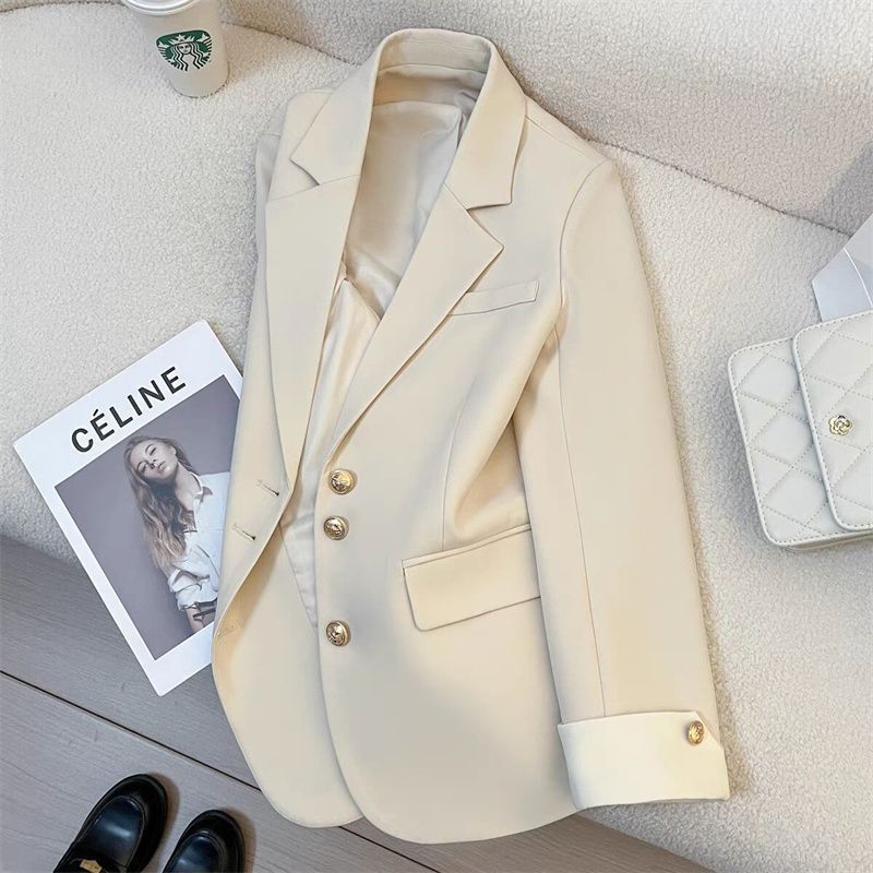 Women's Elegant Blazer with Gold Button Details Mune Fashion