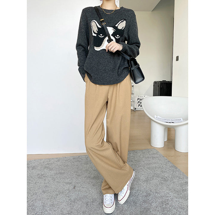 Women Elegant and Comfortable High-Waisted Fabric Pants Drune