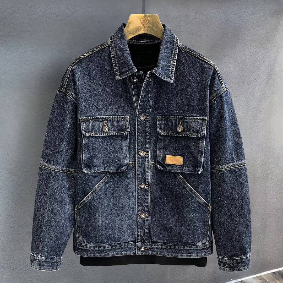 Men's Denim Jacket with Practical Pockets Mune Fashion