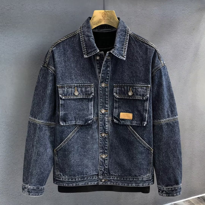 Men's Denim Jacket with Practical Pockets Mune Fashion