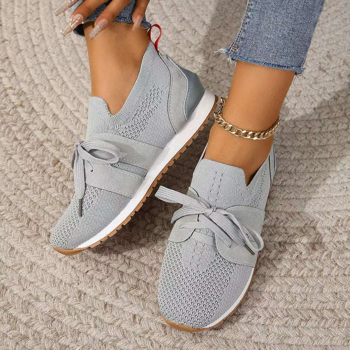 Women's lightweight knit sneakers with ergonomic memory insole and non-slip tread sole Mune Fashion