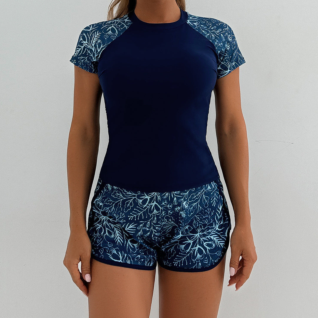 Women's Sporty Swim Top with Combined Shorts Mune Fashion
