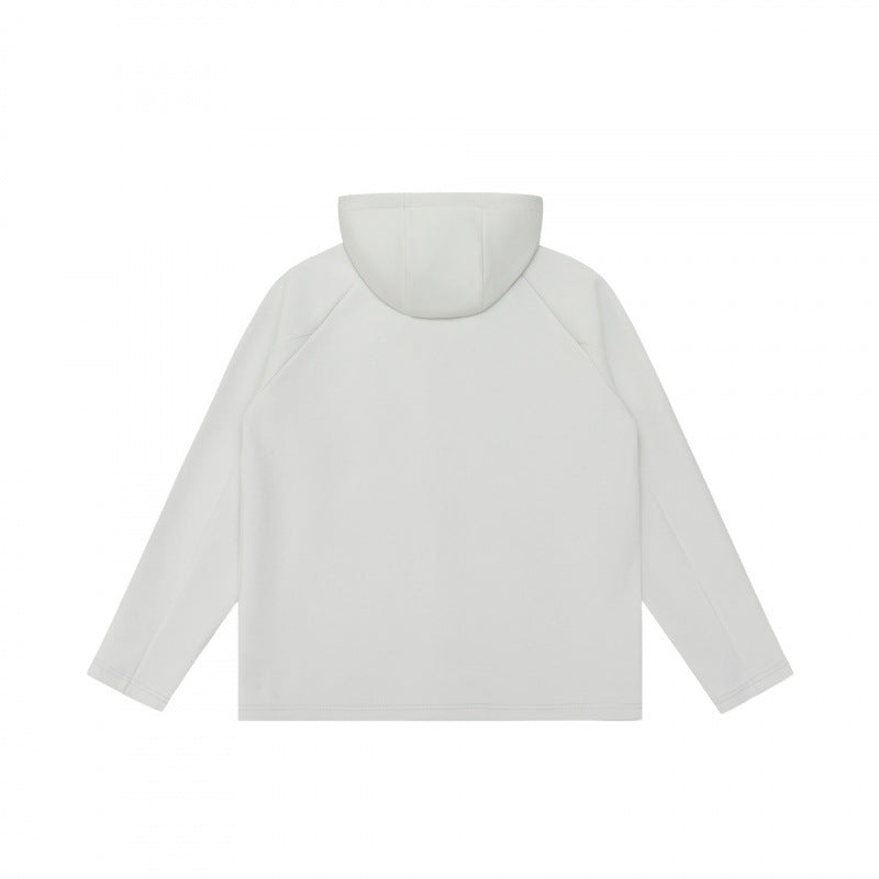 Unisex Light Hoodie Zip Jacket made of technical fleece with raglan sleeves Mune Fashion