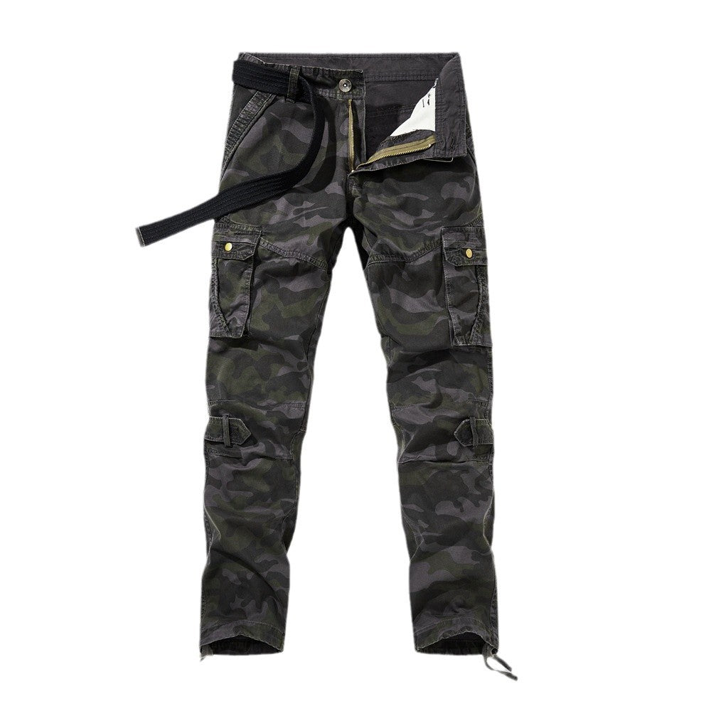 Men's cargo pants in military style with reinforced knees, multifunctional pockets & drawstring waistband Mune Fashion