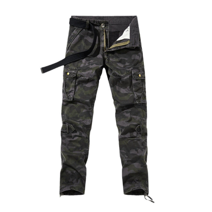 Men's cargo pants in military style with reinforced knees, multifunctional pockets & drawstring waistband Mune Fashion