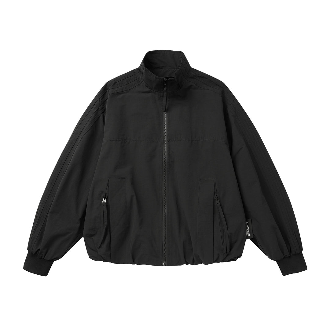 Unisex Light Windbreaker Jacket with High Stand-up Collar and Functional Pockets Mune Fashion