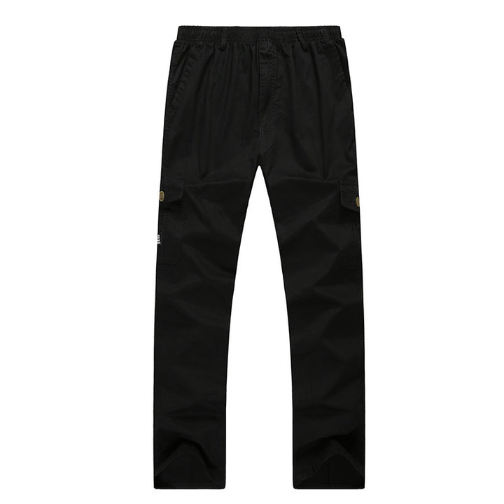 Men's cargo pants with elastic waistband, straight leg and multiple pockets Mune Fashion