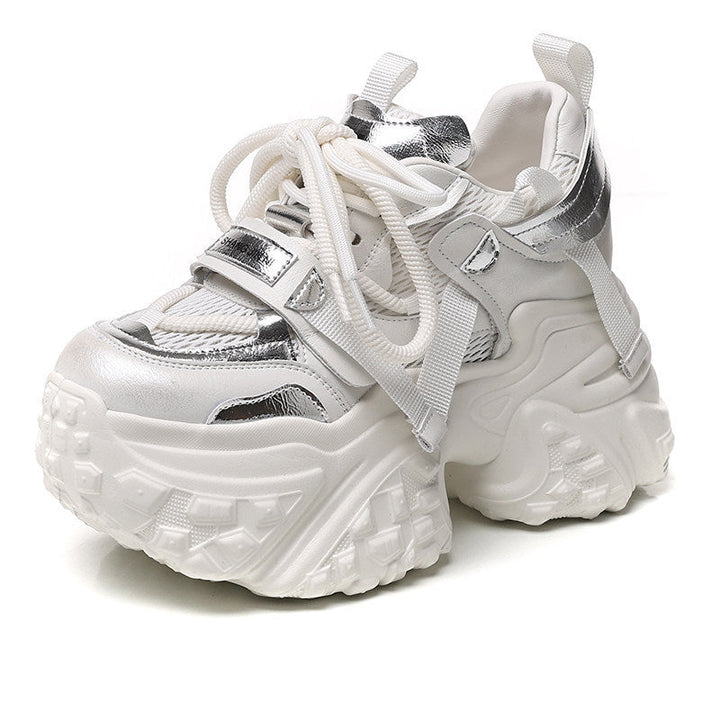 Women Chunky Sneakers with Reflective Accents and Reinforced Cushioning System Mune Fashion