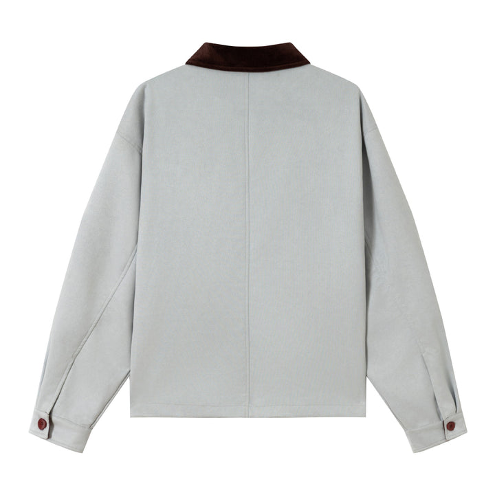 Men's short jacket made of suede look with cord collar and utility pockets Mune Fashion