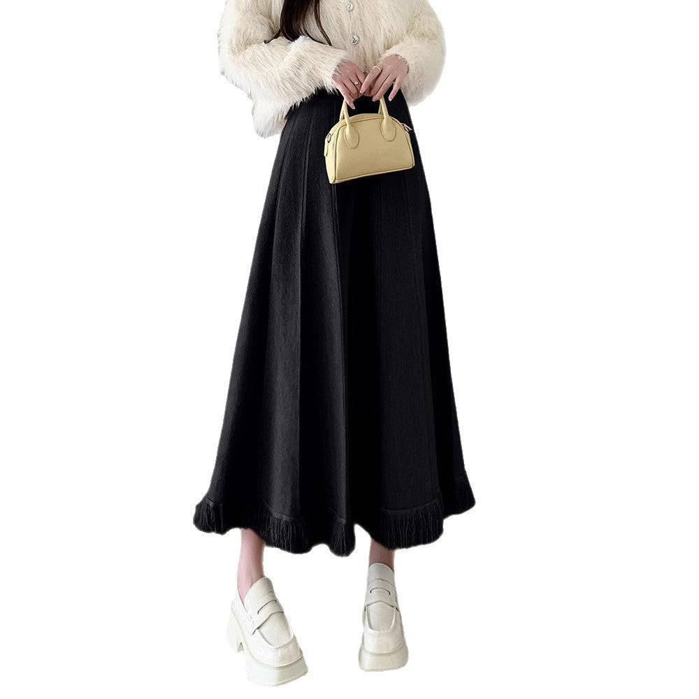 Women's Elegant Maxi Skirt with Fringes Mune Fashion