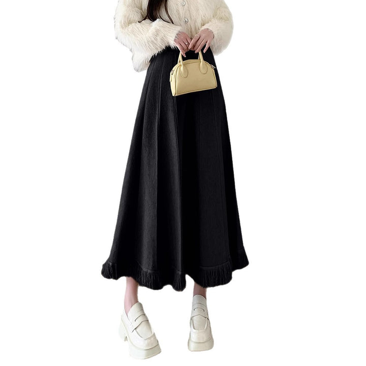 Women's Elegant Maxi Skirt with Fringes Mune Fashion