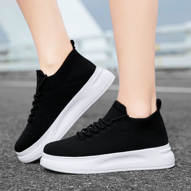 Women's nan elastic knit slip-on sneaker with viscoelastic insole and cushioning platform outsole Mune Fashion