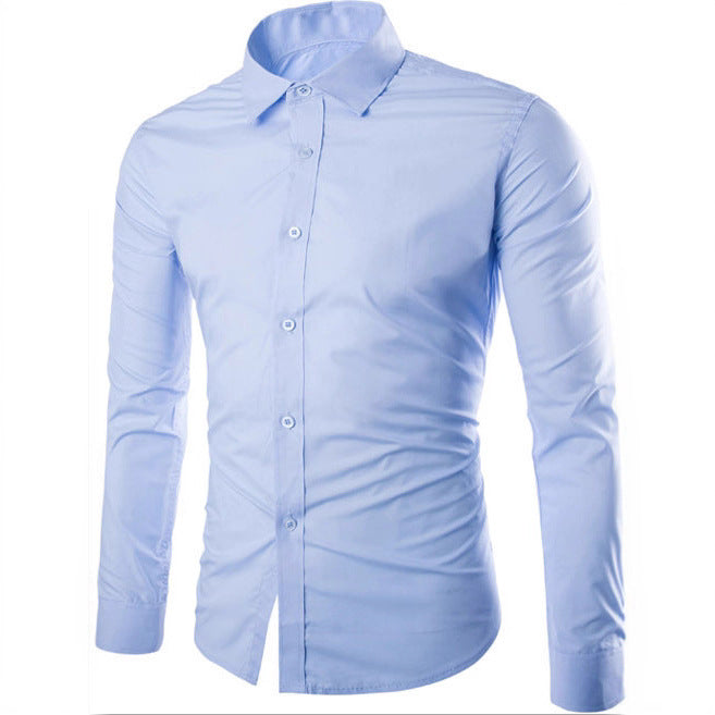 Men's tailored business shirt with Kent collar, lightweight stretch and slim silhouette Mune Fashion